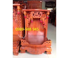 Bàn thờ ông địa gỗ lim rộng 42cm, cao 61cm 