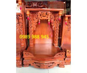 Bàn thờ ông địa gỗ căm xe rộng 48cm cao 68cm 