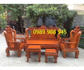 Bộ bàn ghế triện nghê 6 món tay 12