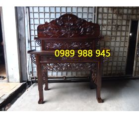 Bàn thờ 2 tầng có miếng chắn gỗ muồng