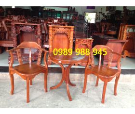 Bộ ghế góc 3 món bàn tròn 