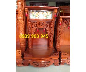 Bàn thờ ông địa rộng 48 cm cao 81cm gỗ căm xe 