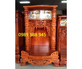 Bàn thờ ông địa gỗ lim rộng 60cm  cao 98 cm 