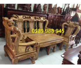 Bộ bàn ghế triện đào 6 món tay 10 