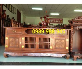 kệ tivi dài 160 cm gỗ gõ đỏ