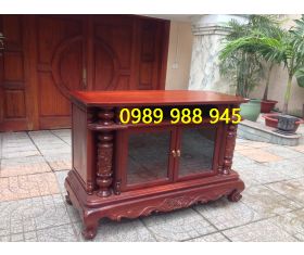 kệ tivi cột nho 120 cm gỗ hương
